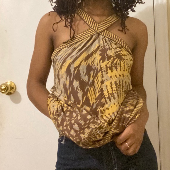 BCBGMAXAZRIA Patterned Halter Top/Dress - Picture 3 of 6